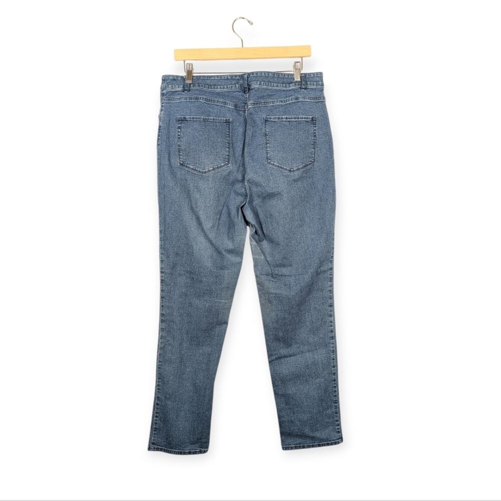 J Jill Authentic Fit Jeans 14 Medium Wash Straight Leg Classic Denim - Picture 2 of 7